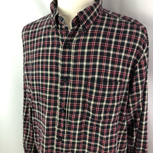 Woolrich Other - Woolrich plaid cotton red black flannel shirt Sz L